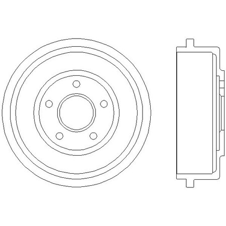 Pagid Brakes Ford Transit Connect 13-10 Brake Drum, 355300431 355300431